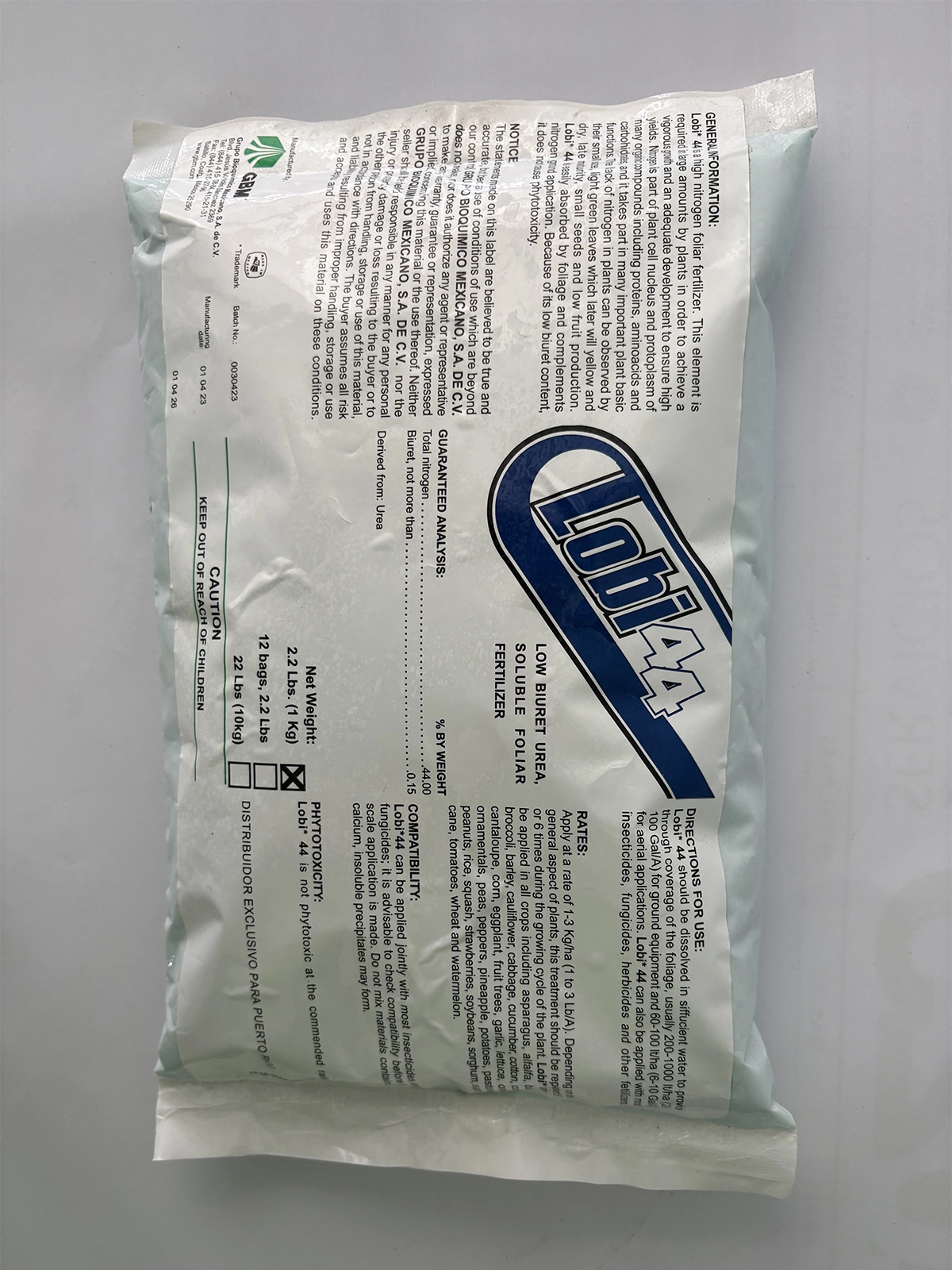 fertilizante foliar Lobi* 44